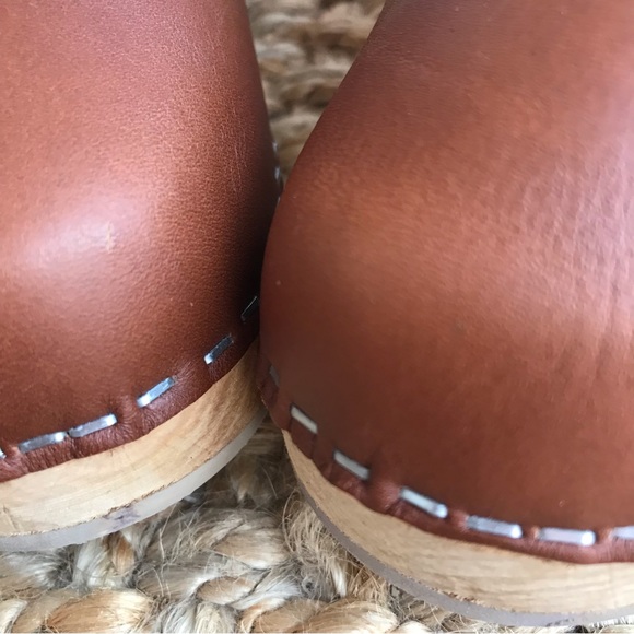 New: MIA Alma Leather and Wood Clog. Made in Sweden. Size 37 - Picture 16 of 16
